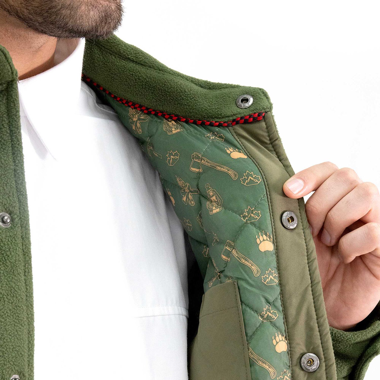 Chaqueta Polar Quebec Grizzly Verde Oliva image number 5.0